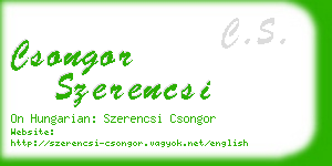 csongor szerencsi business card